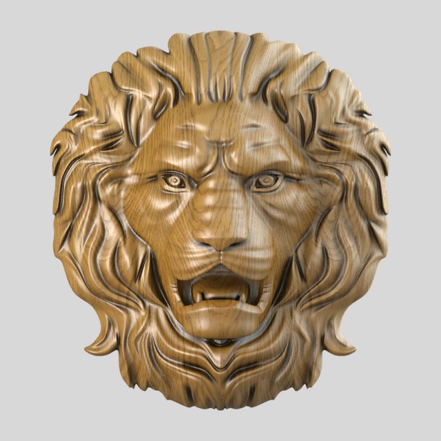lion head Modello 3D .c4d .max .obj .3ds .fbx .stl .blend 