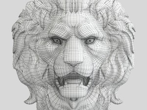 lion head Modello 3D