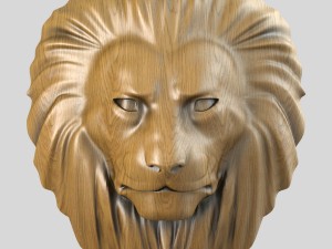 lion head sculpture2 3D Model