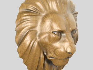 lion head sculpture2 3D Model