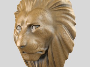 lion head sculpture2 3D Model