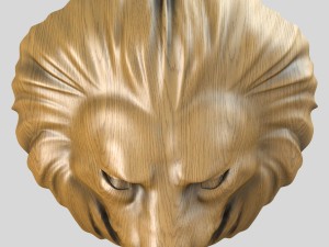 lion head sculpture2 3D Model
