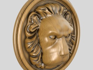 lion head sculpture3 3D Model