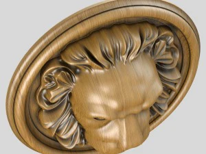 lion head sculpture3 3D Model