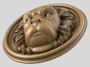 lion head sculpture3 3D Model