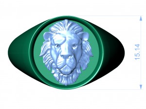 ring lion 3D Print Model