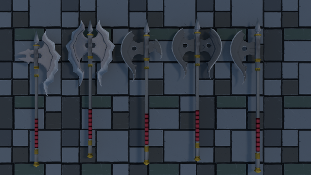 medieval axe 3D Model .c4d .max .obj .3ds .fbx .stl .blend 