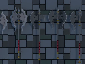 मध्ययुगीन कुल्हाड़ी 3D मॉडल