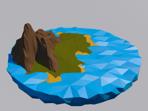 sunny island animation 3D Model