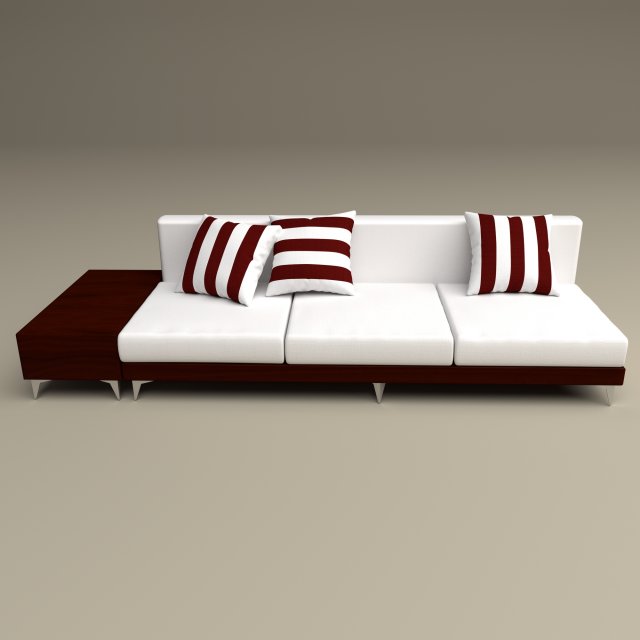red wood couch Modelo 3D .c4d .max .obj .3ds .fbx .stl .blend 