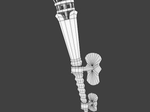 old medieval torch 3D Model