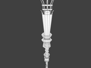 old medieval torch 3D Model