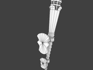 old medieval torch 3D Model