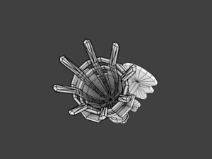 old medieval torch 3D Model