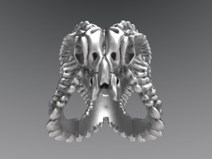 goat skull ring 3D Baskı Modeli