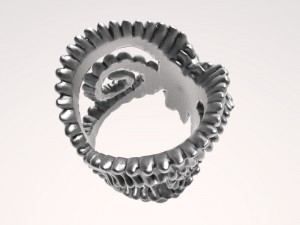 goat skull ring 3D Baskı Modeli