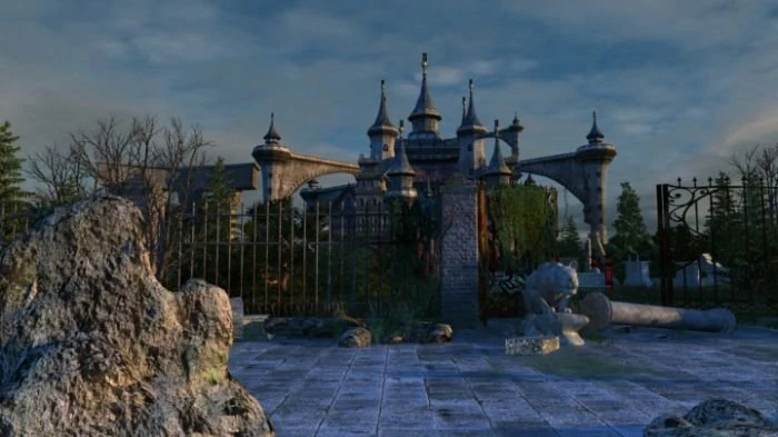 abandoned castle 3D Model .c4d .max .obj .3ds .fbx .stl .blend 