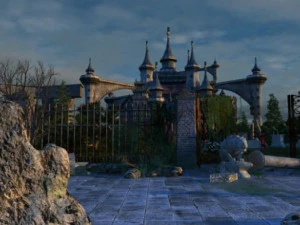 kastil yang ditinggalkan Model 3D