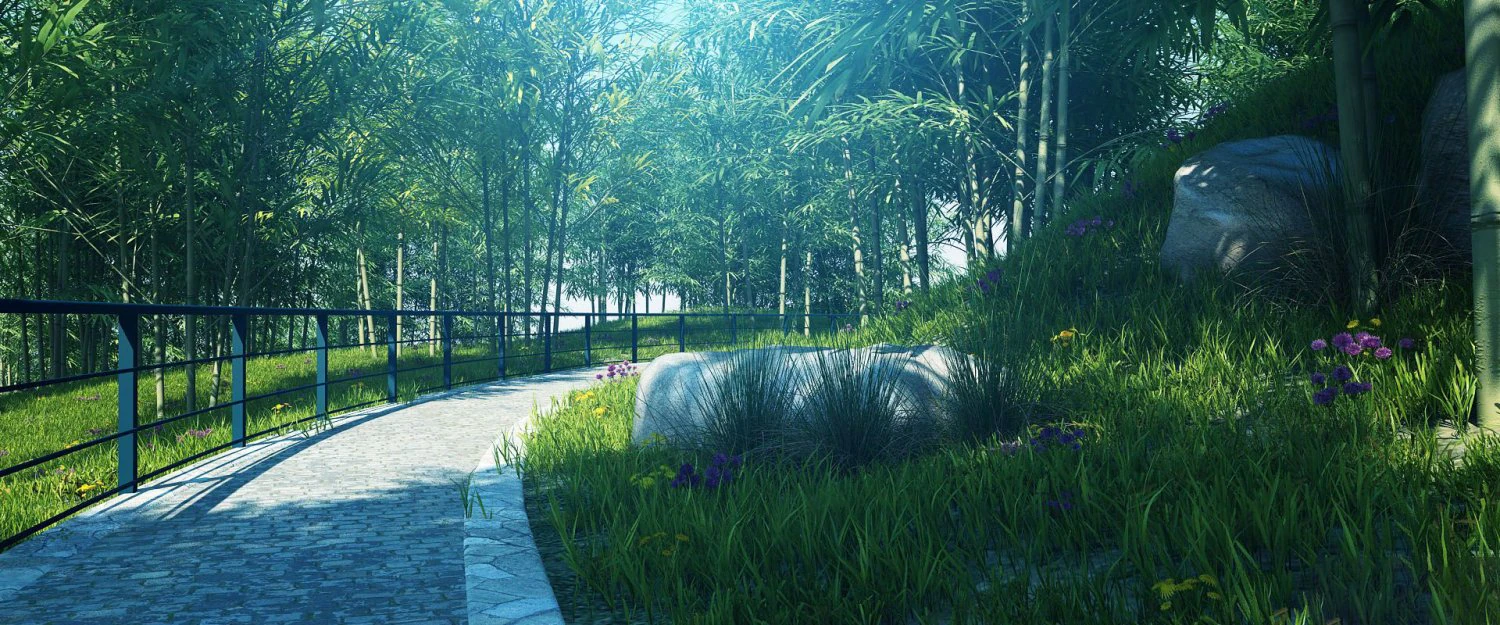 bamboo forest 06 3D Model .c4d .max .obj .3ds .fbx .stl .blend 
