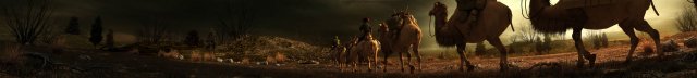 camel team in the desert Modelo 3D .c4d .max .obj .3ds .fbx .stl .blend 