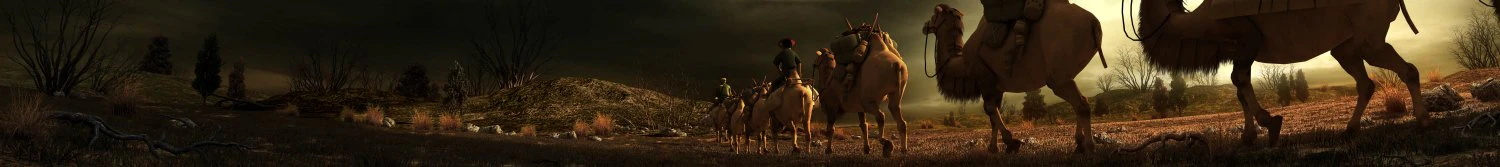 camel team in the desert 3D Model .c4d .max .obj .3ds .fbx .stl .blend 