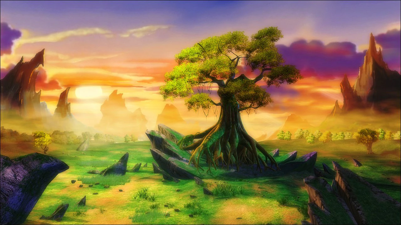 fantasy valley landscape 3D Model .c4d .max .obj .3ds .fbx .stl .blend