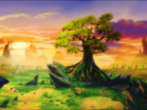 fantasy valley landscape 3D Model