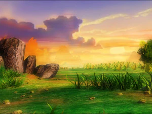 fantasy valley landscape 3D Model