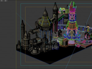 ancient city with tower Model 3D