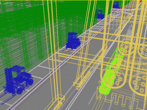 container terminals and ports 3D-Modell