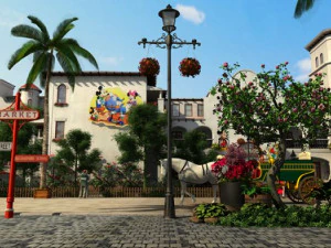 european town with carriage 3D Model