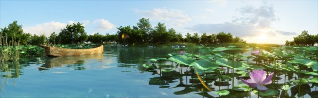 lake landscape 002 Modelo 3D .c4d .max .obj .3ds .fbx .stl .blend 