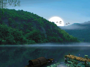 pemandangan danau 004 Model 3D