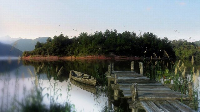 lake landscape 006 Modelo 3D .c4d .max .obj .3ds .fbx .stl .blend 