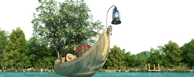 lake landscape 011 3D Model .c4d .max .obj .3ds .fbx .stl .blend 