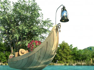 pemandangan danau 011 Model 3D