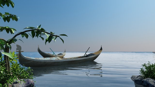 lake landscape 008 3D Model .c4d .max .obj .3ds .fbx .stl .blend 