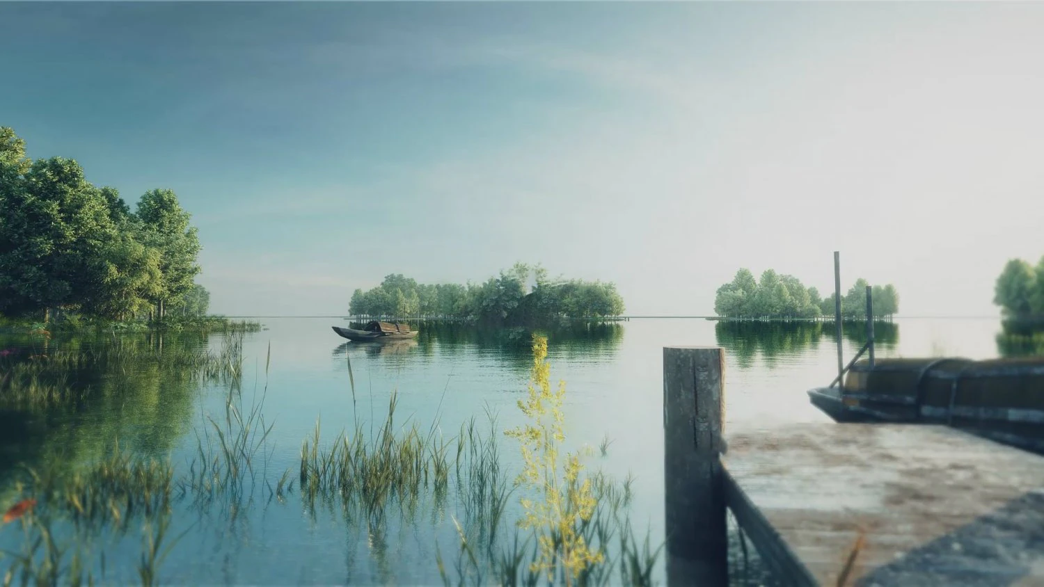 lake landscape 009 3D Model .c4d .max .obj .3ds .fbx .stl .blend