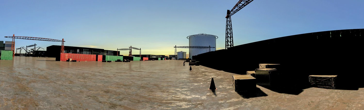 large container terminal 01 3D Model .c4d .max .obj .3ds .fbx .stl .blend
