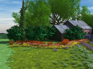 lavender field 3 3D Model
