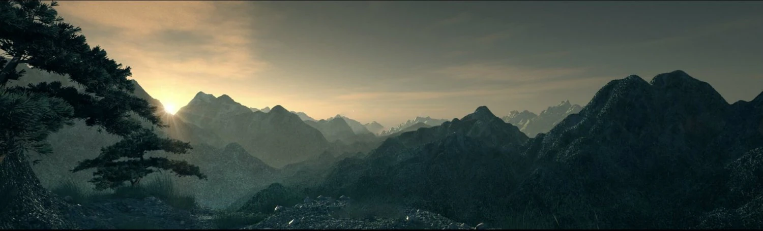mountain sence 002 3D Model .c4d .max .obj .3ds .fbx .stl .blend