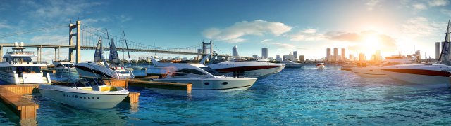 piers and bridges yacht doc Model 3D .c4d .max .obj .3ds .fbx .stl .blend 