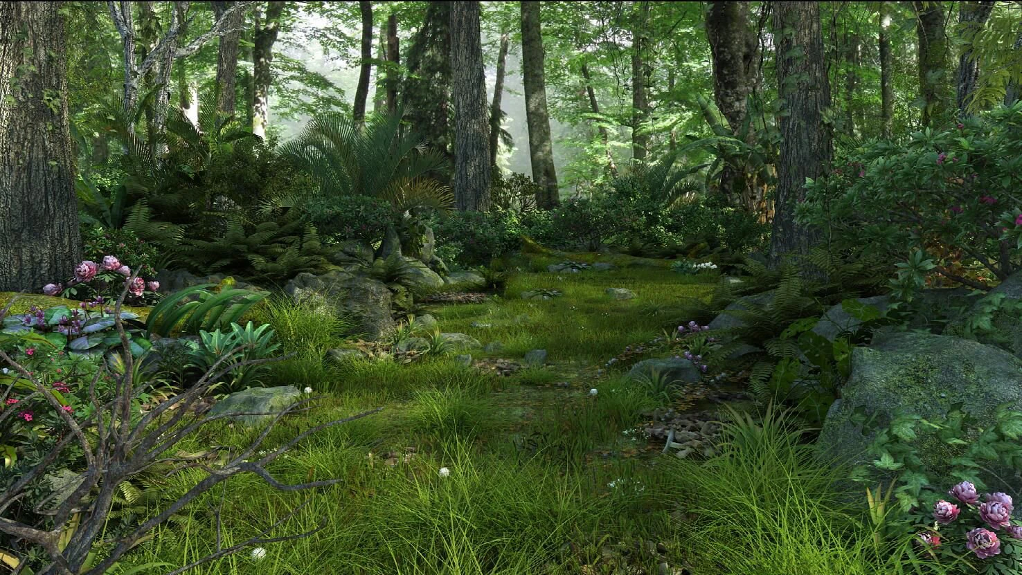 riparian forest scene 02 3D Model .c4d .max .obj .3ds .fbx .stl .blend 