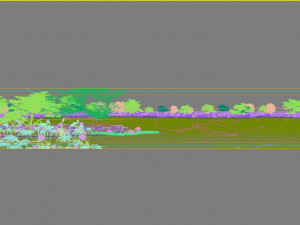 riparian forest scene 04 3Dモデル