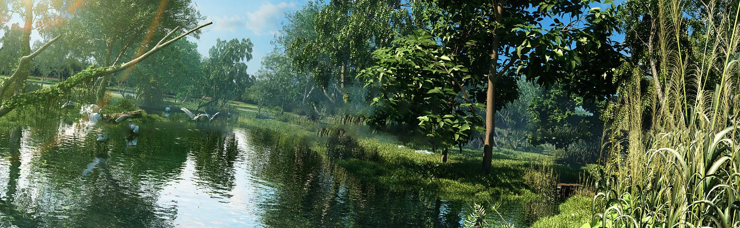 riparian forest scene 07 3D Model .c4d .max .obj .3ds .fbx .stl .blend 