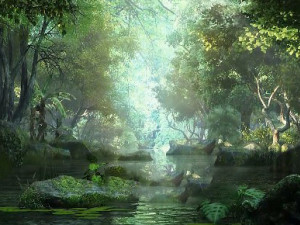 riparian forest scene 08 3D Model