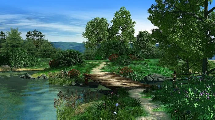scenic bridge 3D Model .c4d .max .obj .3ds .fbx .stl .blend 