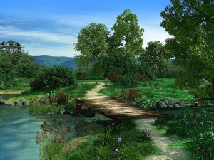 живописный мост 3D Модель