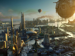 sci fi city 3D मॉडल