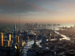 sci fi city Modello 3D